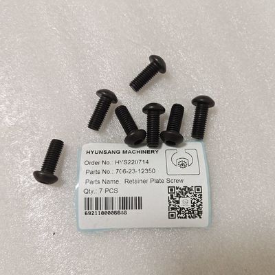 Retainner Plate Screw 706-23-12350 708-23-12350  Excavator Parts For PC400LC-7L