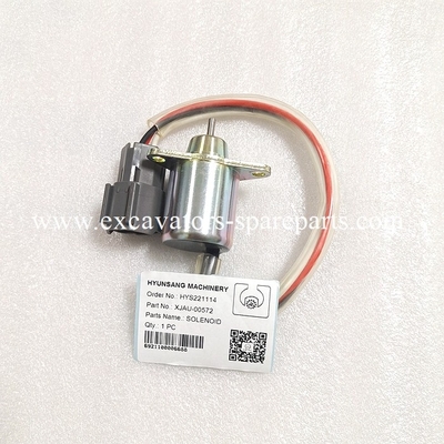 Excavator Electrical Parts Stop Solenoid XJAU-00572 For R80-7